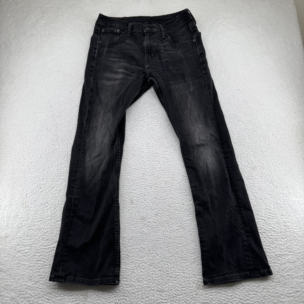 Levis 527 Jeans Mens 30x30 Black Western Slim Bootcut Denim Stretch Cowboy Fade